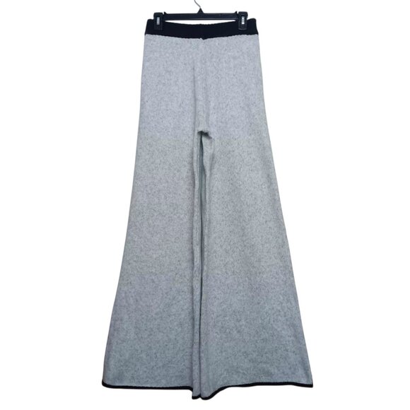 WEWOREWHAT Piped Wide Leg Pull On Knit Pant Gray/Black Size XS New NWT - Picture 2 of 11